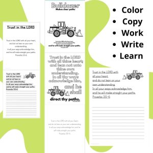 Proverbs 3 Bible Verse Coloring and Handwriting Printables- Elementary