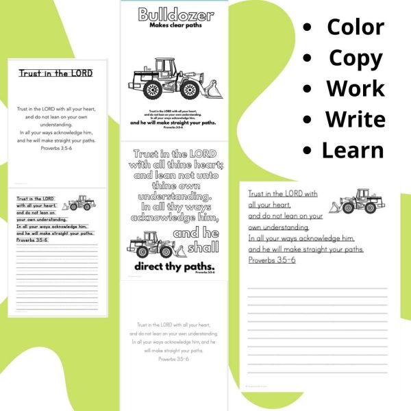 Bible verse coloring and handwriting printables