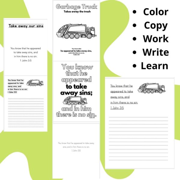 Bible verse coloring and handwriting printables