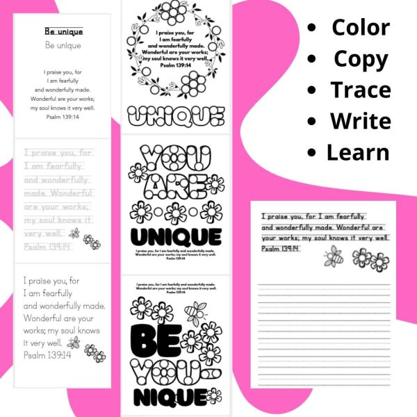 Bible verse coloring and handwriting printables