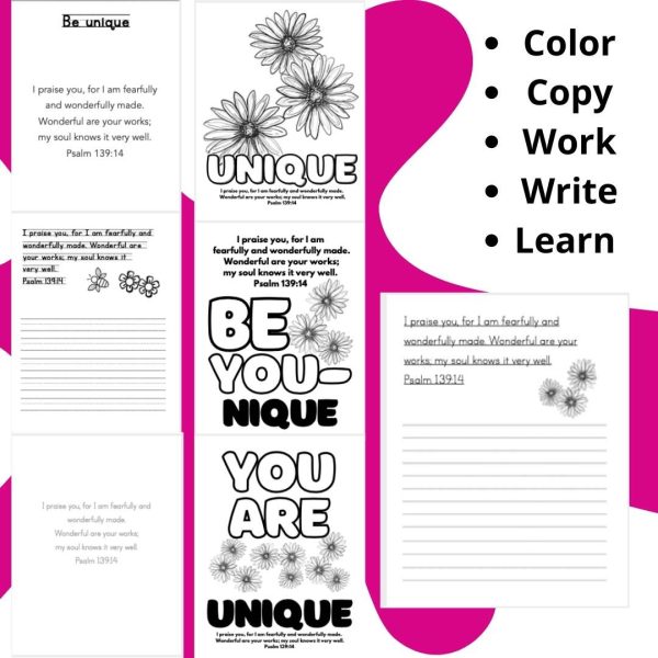 Bible verse coloring and handwriting printables