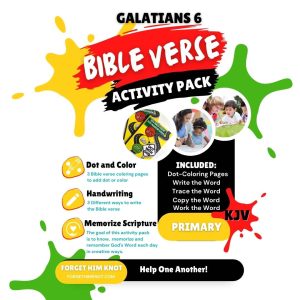 Galatians 6 Bible Verse Coloring and Handwriting Printables- Primary