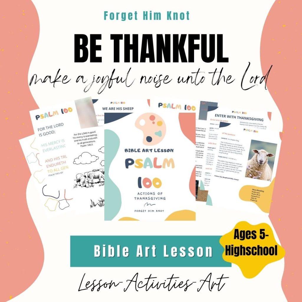 Psalm 100 Bible Art lesson