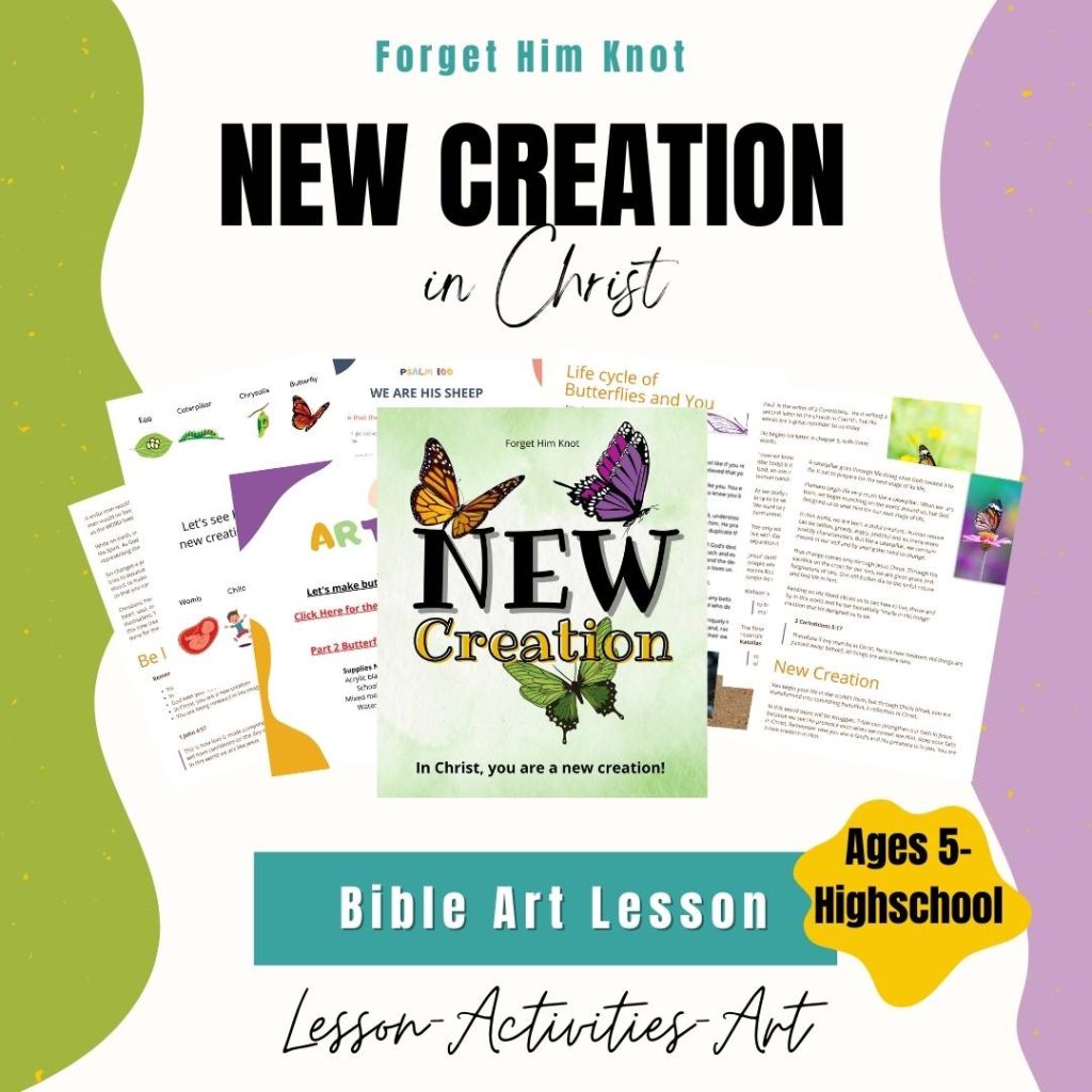 You are a new creation Bible Art lesson