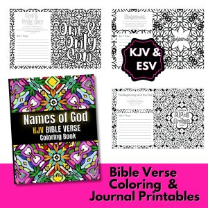 Names of God Bible Verse Coloring Printables and Prayer Journal