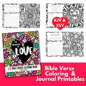 Bible Verses About Love Coloring Printables and Journal