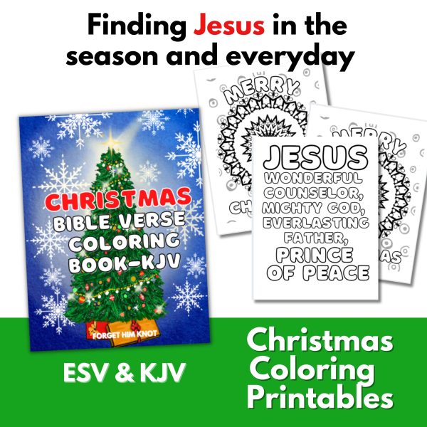 Bible verse Christmas coloring printables for kids