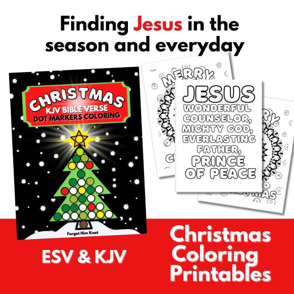 Christmas Bible verse dot makers coloring printables