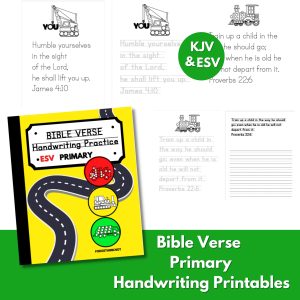 Bible Verse Handwriting Printables- Vehicles