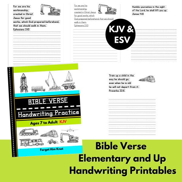 Bible verse handwriting printables On the Go with God