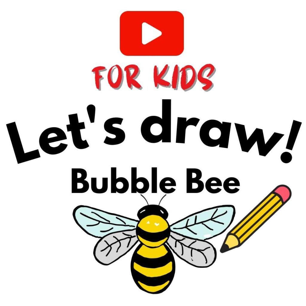 How to draw a bumble bee art for kids