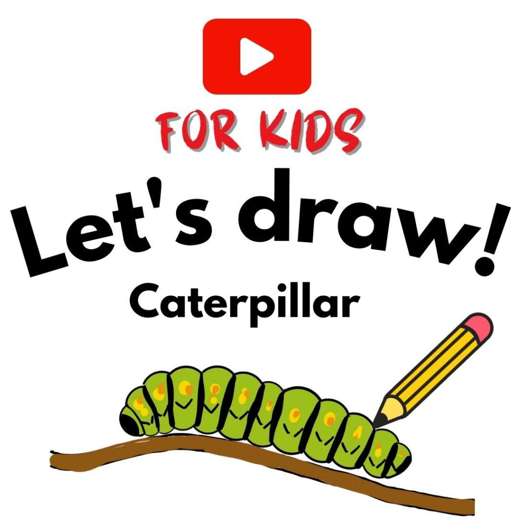 How to draw a caterpillar art for kids