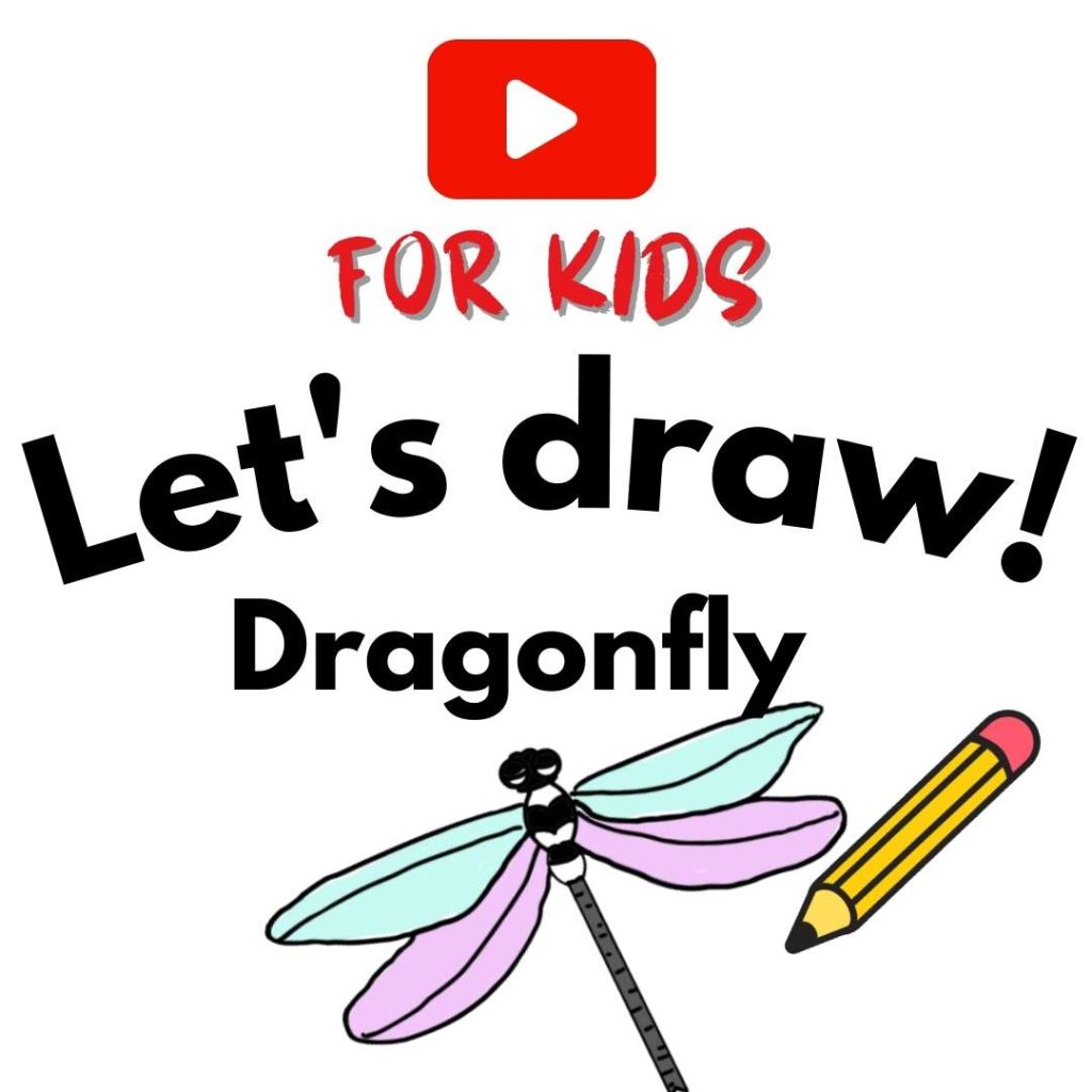 How to draw a dragonfly art for kids