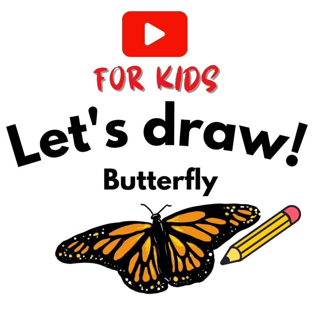 How to draw a butterfly art for kids