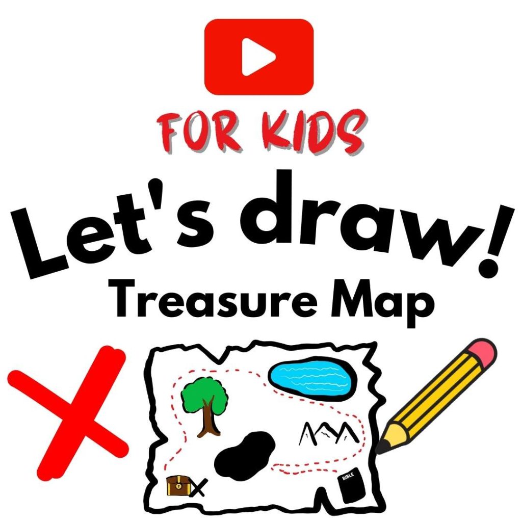 How to draw a treasure map art for kids