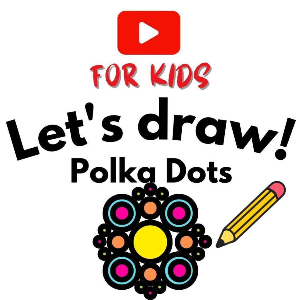 How to draw with polka dots art for kids