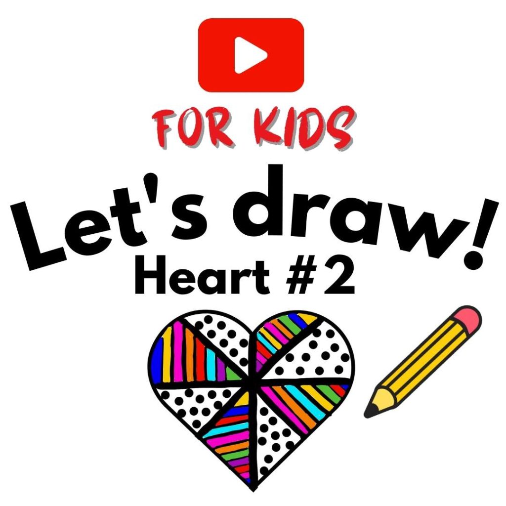 How to draw and doodle a heart art for kids