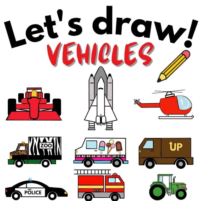 How to draw vehicles art for kids
