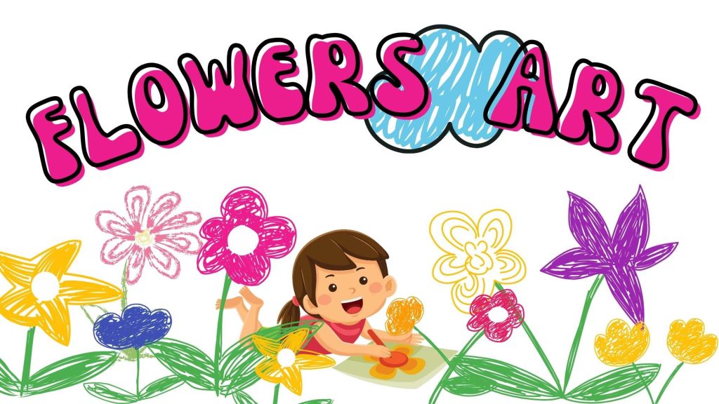 How to draw flowers art for kids