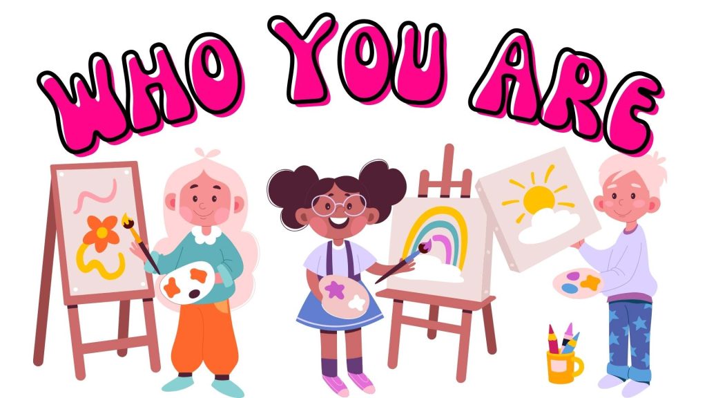How to Draw Who you are art for kids