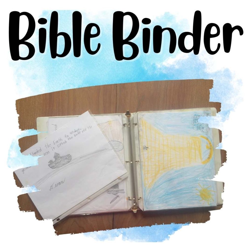 Bible memory verse binder for kids