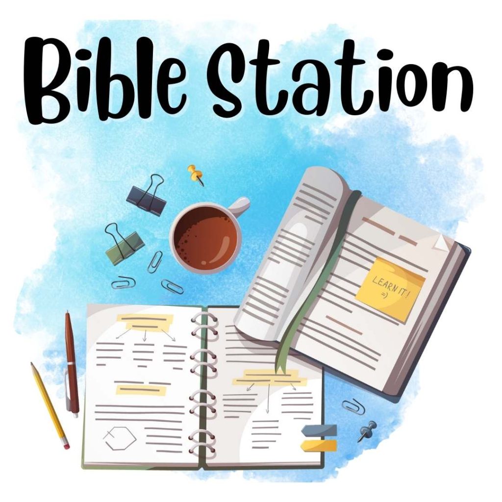 Bible memory verse station