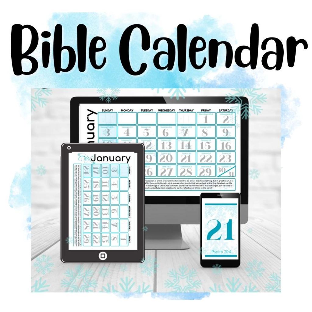 Bible memory verse calendar