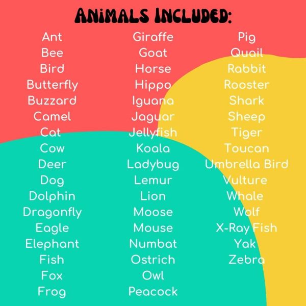 ABC animals Bible verse printables for kids animals included