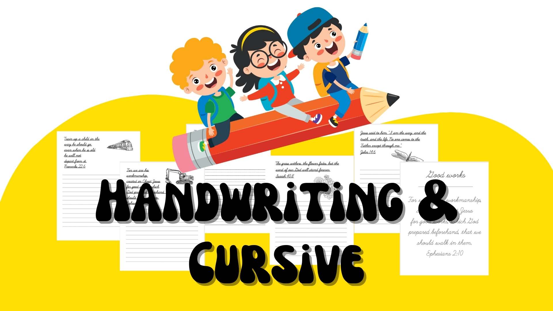 learn cursive & solve puzzles - bible learning for... Kids Bible Verse Handwriting and Cursive Printables - Forget Him Knot