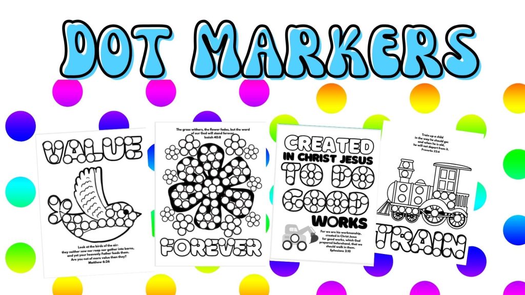 Bible verse dot marker printables for kids