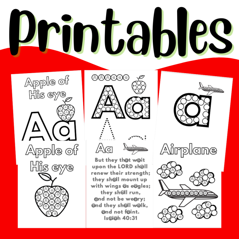 ABC Bible verse printables for preschool