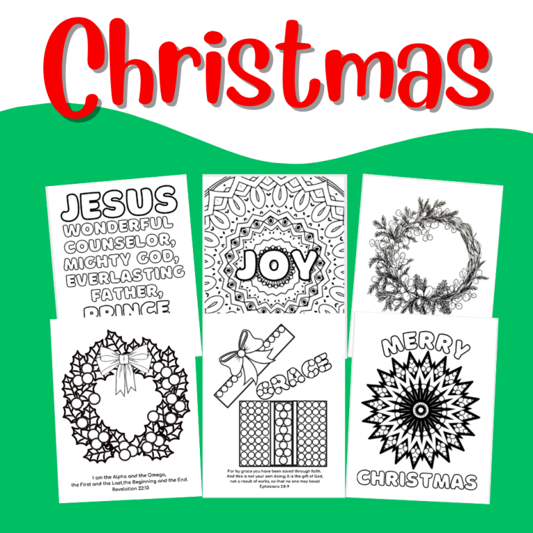 Christmas Bible verse printables for kids