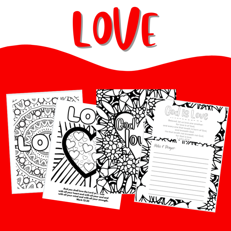 Love Bible verse printables for kids