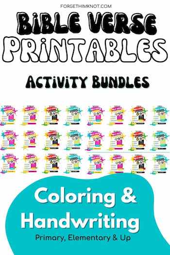 Bible Activity Bundles of printables for kids