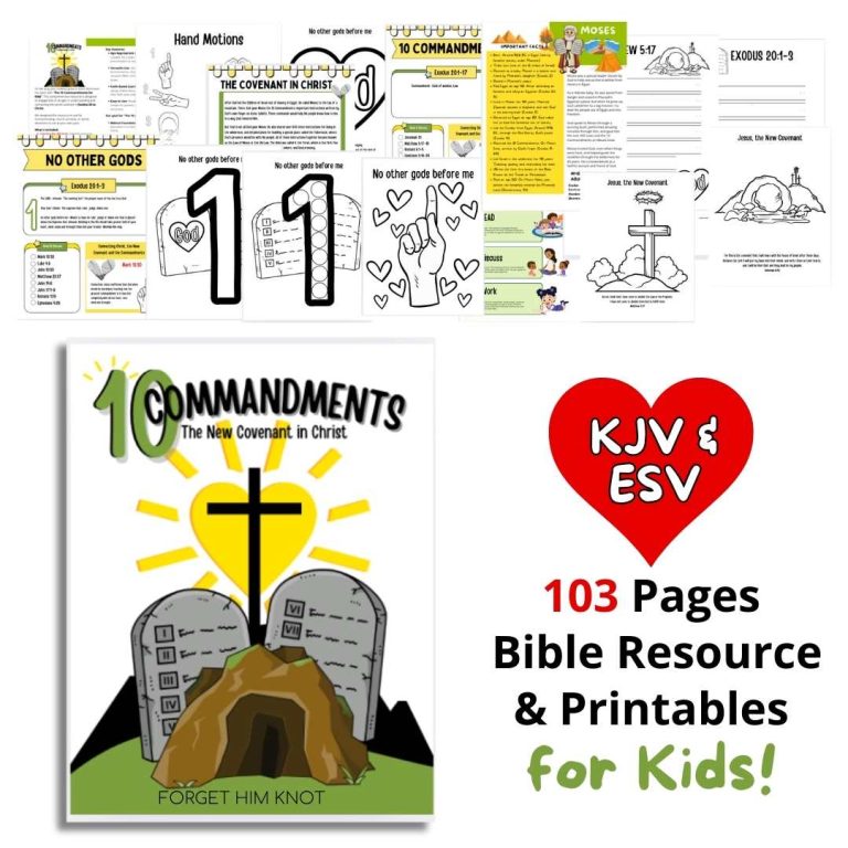 10 Commandments for Kids- Connecting Christ Bible Resource - Forget Him ...