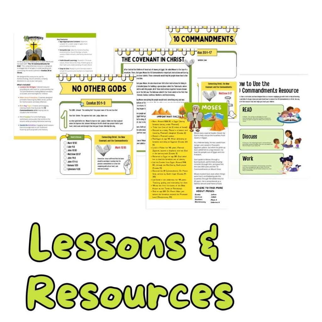 10 Commandments lesson and resources