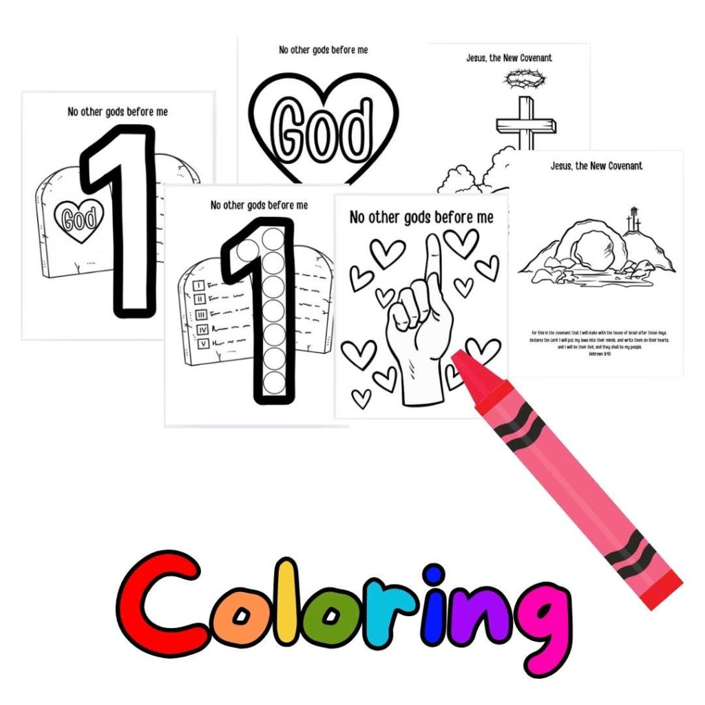 10 commandments coloring pages and printables