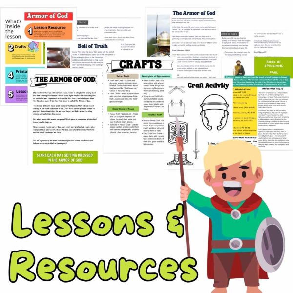 Armor of God for Kids lesson and printable resources