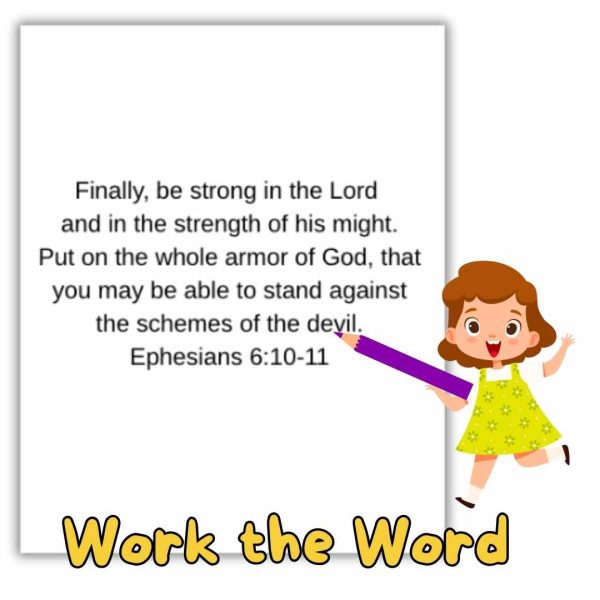 Armor of God for Kids Bible verse pages
