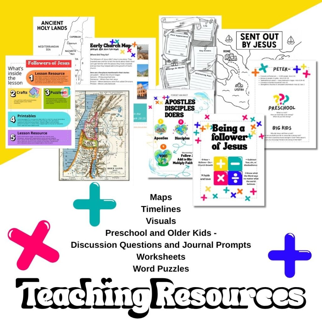 Apostles Disciples and Doers Bible Resource guide and printables