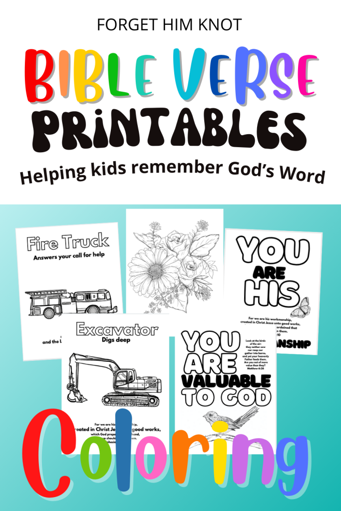 Bible Verse coloring printables for kids