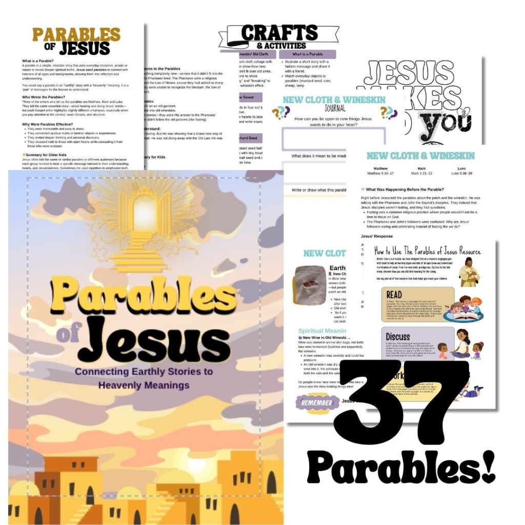 The Parables of Jesus for Kids- Bible resource and printables