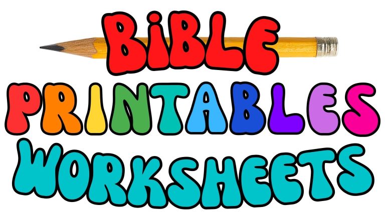 Bible Worksheets and Printables