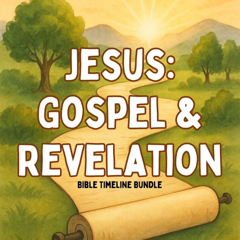 Jesus Life Gospel and Revelation Bible timeline for kids