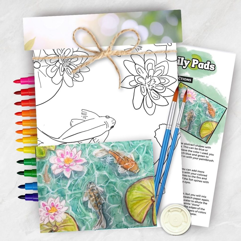 Heart to create koi fish art kit