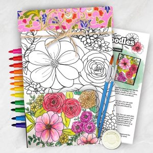 Flower Doodles – Personal Use Art Experience Art Kit