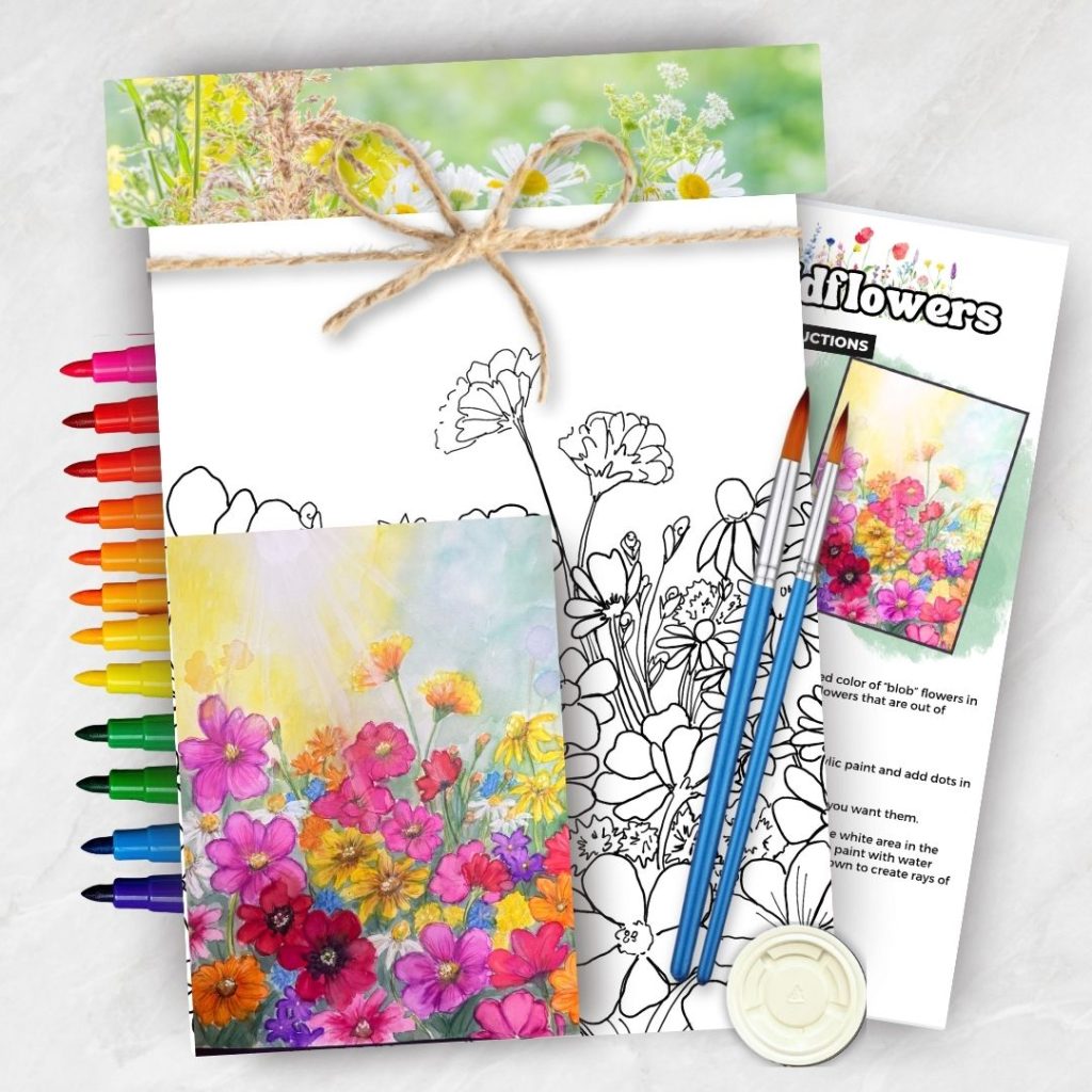 heart to create wildflowers art kit
