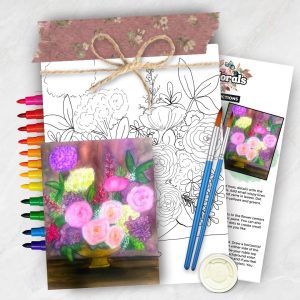 Vintage Florals – Personal Use Art Experience Art Kit