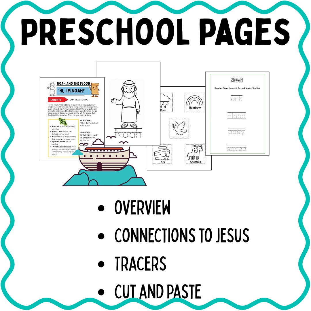 Noah preschool pages for kids