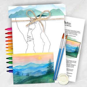 Sunset Mountains – Personal Use Art Experience Art Kit
